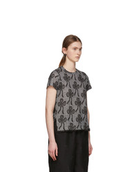 Tricot Comme des Garcons Black Lacy Jacquard Frill T Shirt