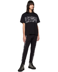 VERSACE JEANS COUTURE Black Paneled T Shirt