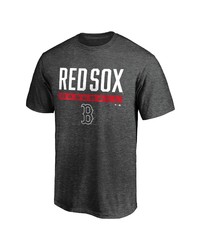 FANATICS Branded Charcoal Boston Red Sox Big Tall Team Win Stripe T Shirt