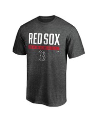 FANATICS Branded Charcoal Boston Red Sox Win Stripe T Shirt