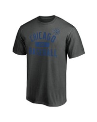 FANATICS Branded Charcoal Chicago Cubs Iconic Primary Pill T Shirt