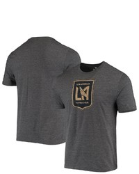 FANATICS Branded Charcoal Lafc Distressed Vintage Primary Logo Tri Blend T Shirt