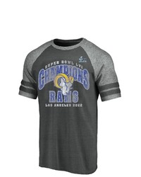 FANATICS Branded Charcoal Los Angeles Rams Super Bowl Lvi Champions Big Tall Raglan Arch T Shirt At Nordstrom