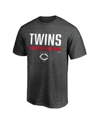 FANATICS Branded Charcoal Minnesota Twins Win Stripe T Shirt