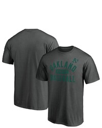 FANATICS Branded Charcoal Oakland Athletics Iconic Primary Pill T Shirt