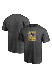 FANATICS Branded Charcoal Pittsburgh Pirates True Classics Throwback Logo Tri Blend T Shirt