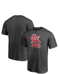 FANATICS Branded Charcoal St Louis Cardinals Official Logo T Shirt