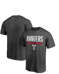 FANATICS Branded Charcoal Texas Rangers Win Stripe T Shirt