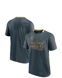 FANATICS Branded Charcoal Vegas Golden Knights Authentic Pro Locker Room T Shirt