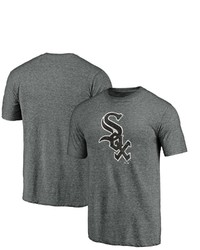 FANATICS Branded Heathered Charcoal Chicago White Sox Weathered Official Logo Tri Blend T Shirt