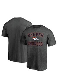 FANATICS Branded Heathered Charcoal Denver Broncos Logo Big Tall Victory Arch T Shirt