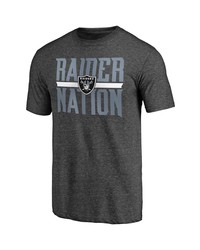 FANATICS Branded Heathered Charcoal Las Vegas Raiders Hometown Tri Blend T Shirt
