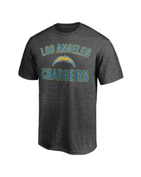 FANATICS Branded Heathered Charcoal Los Angeles Chargers Victory Arch T Shirt In Heather Charcoal At Nordstrom