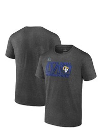FANATICS Branded Heathered Charcoal Los Angeles Rams Super Bowl Lvi Champions Fumble T Shirt In Heather Charcoal At Nordstrom