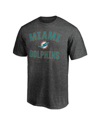 FANATICS Branded Heathered Charcoal Miami Dolphins Logo Big Tall Victory Arch T Shirt In Heather Charcoal At Nordstrom