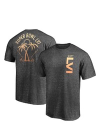 FANATICS Branded Heathered Charcoal Super Bowl Lvi Hollywood T Shirt