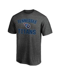 FANATICS Branded Heathered Charcoal Tennessee Titans Logo Big Tall Victory Arch T Shirt