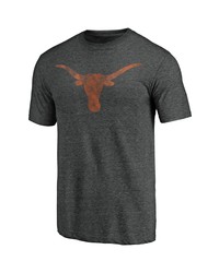 FANATICS Branded Heathered Charcoal Texas Longhorns Classic Primary Tri Blend T Shirt