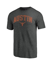 FANATICS Branded Heathered Charcoal Texas Longhorns College Town Tri Blend T Shirt