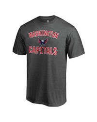 FANATICS Branded Heathered Charcoal Washington Capitals Team Victory Arch T Shirt