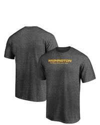 FANATICS Branded Heathered Charcoal Washington Football Team Big Tall Primary Core Logo T Shirt
