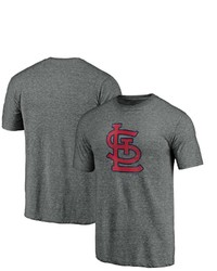 FANATICS Branded Heathered Gray St Louis Cardinals Weathered Official Logo Tri Blend T Shirt