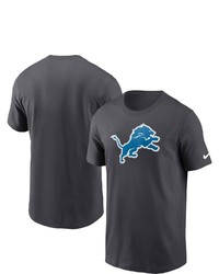 Nike Charcoal Detroit Lions Primary Logo T Shirt