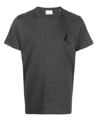 MARANT Chest Logo Print Cotton T Shirt