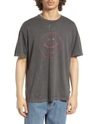 ROLLA'S Coca Cola Smile Cotton Graphic Tee In Washed Black At Nordstrom