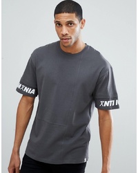 Jack & Jones Core Drop Shoulder T Shirt With Sleeve Print