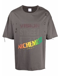 Alchemist Distressed Effect Logo Print T Shirt