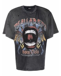 DSQUARED2 Distressed Finish Graphic T Shirt