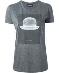 Emporio Armani Bowler Hat Print T Shirt