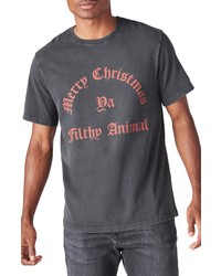 Lucky Brand Filthy Animal Holiday Cotton Graphic Tee