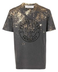 Golden Goose Foil Print Cotton T Shirt