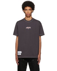 Izzue Gray Army Print T Shirt