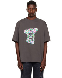 We11done Gray Colorful Teddy T Shirt