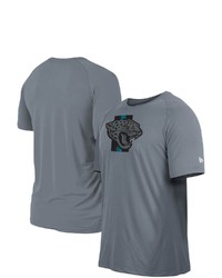 New Era Gray Jacksonville Jaguars Training Camp Raglan T Shirt