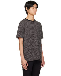 Balmain Gray Monogram T Shirt