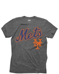 Majestic Threads Gray New York Mets Granite Tri Blend Crew T Shirt In Charcoal At Nordstrom