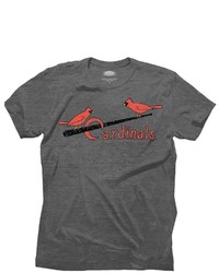 Majestic Threads Gray St Louis Cardinals Granite Tri Blend Crew T Shirt In Charcoal At Nordstrom
