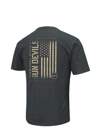 Colosseum Heathered Black Arizona State Sun Devils Oht Military Appreciation Flag 20 T Shirt In Heather Black At Nordstrom