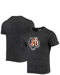 New Era Heathered Black Cincinnati Bengals Alternative Logo Tri Blend T Shirt