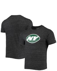 New Era Heathered Black New York Jets Alternative Logo Tri Blend T Shirt