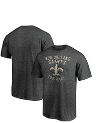 Majestic Heathered Charcoal New Orleans Saints Showtime Logo T Shirt