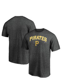 Majestic Heathered Charcoal Pittsburgh Pirates Basic T Shirt