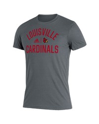 adidas Heathered Gray Louisville Cardinals Sideline Locker Heritage T Shirt In Heather Gray At Nordstrom