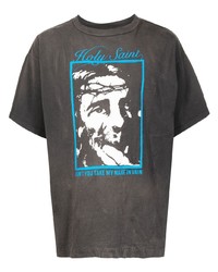 SAINT MXXXXXX Holy Saint Graphic Print T Shirt