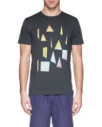 Paul Smith Jeans Geometric Shape Print Pima Cotton T Shirt