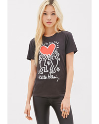 Forever 21 Keith Haring Heart Print Tee